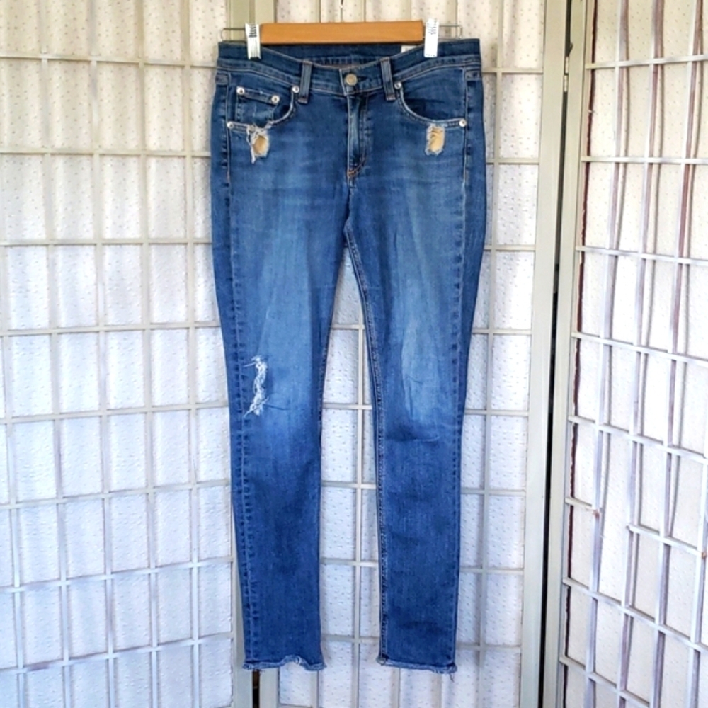 Rag and Bone fried mid rise skinny cropped women's jeans size 27